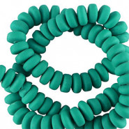 Polymer beads rondelle 7mm - Mayan green